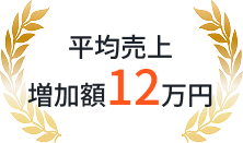 平均売上増加額12万円